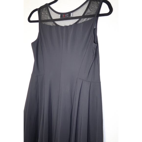 A. Marsi Heaven Black Mesh Panel Dress Medium Made in Italy $300 - Picture 7 of 9